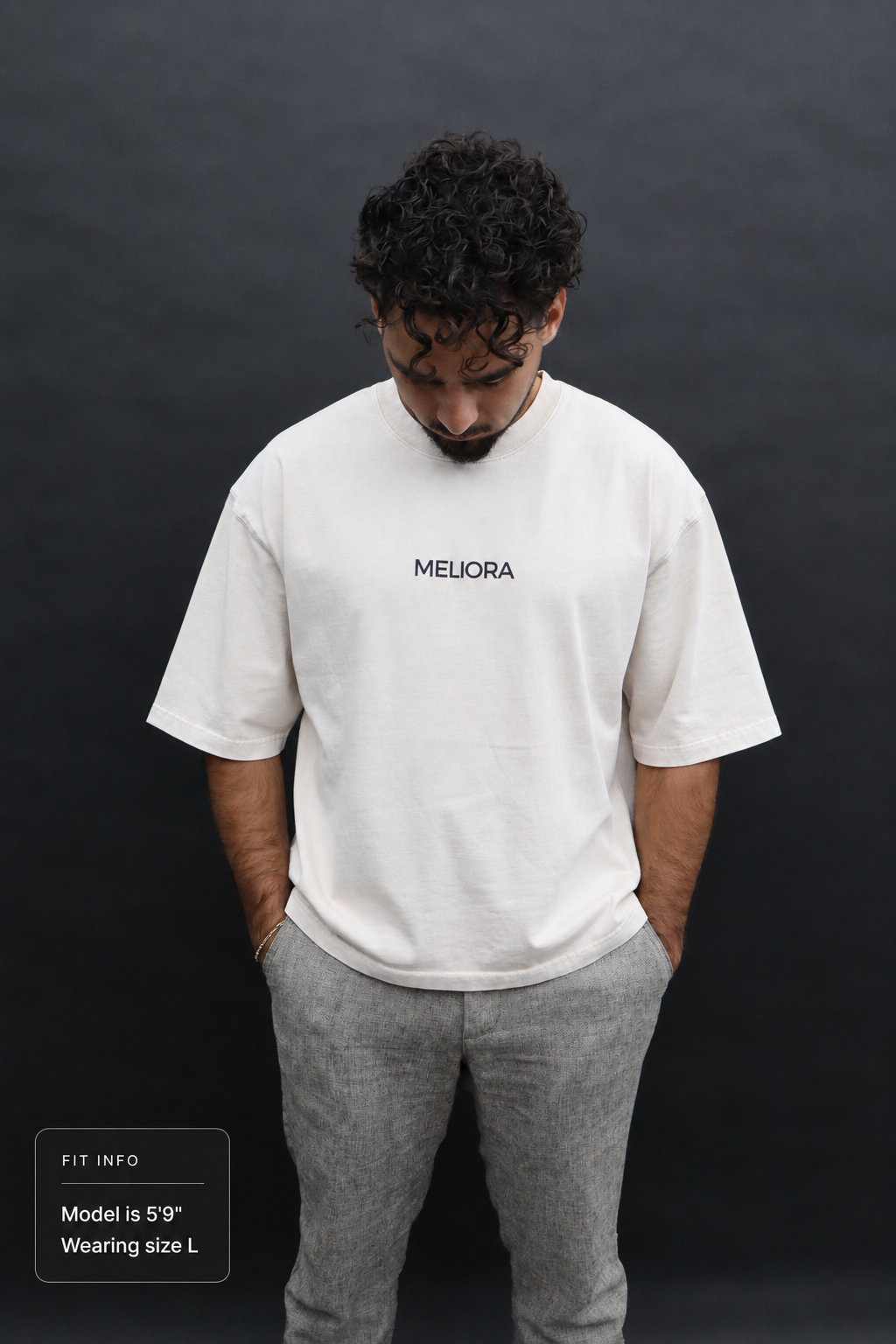 Mineral Wash Boxy Cotton T-Shirt Light Apricot
