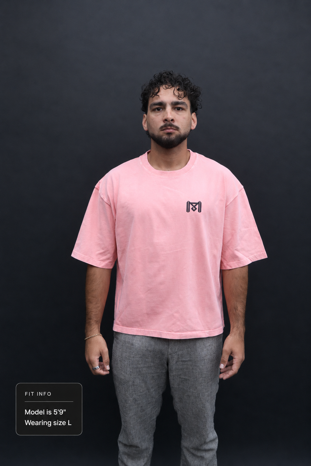 Mineral Wash Boxy Cotton T-Shirt Pink