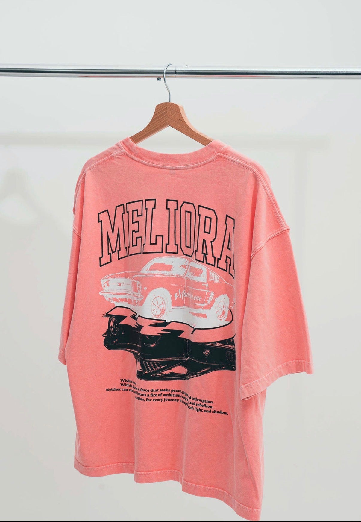 Mineral Wash Boxy Cotton T-Shirt Pink