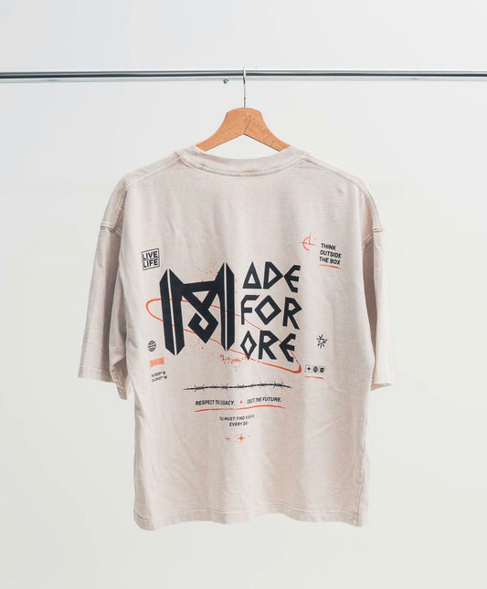 Mineral Wash Boxy Cotton T-Shirt Light Apricot