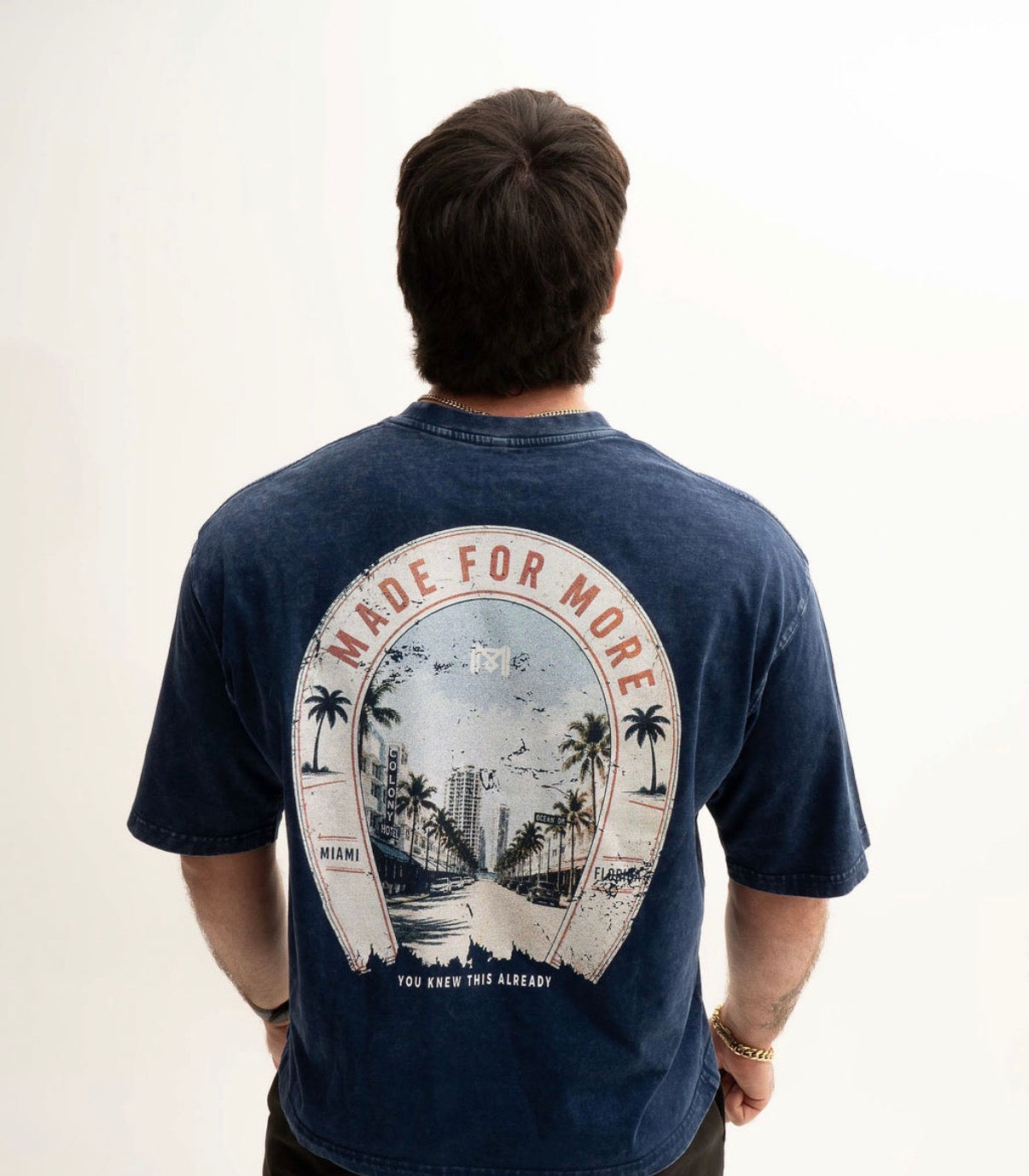 Mineral Wash Boxy Cotton T-Shirt Royal Blue