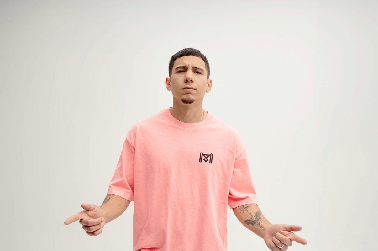 Mineral Wash Boxy Cotton T-Shirt Pink