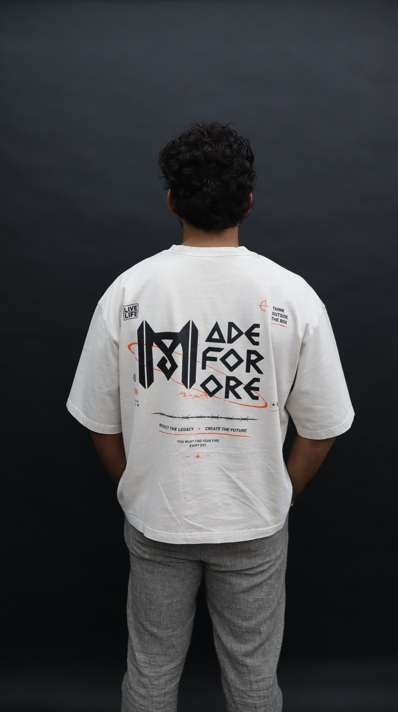 Mineral Wash Boxy Cotton T-Shirt Light Apricot