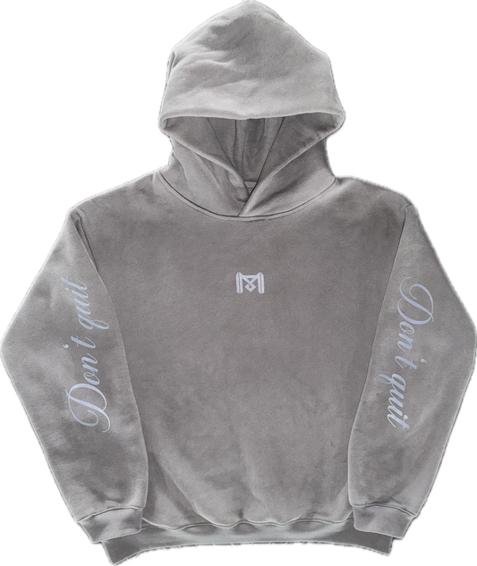 Dark Gray Fleeced Boxy Hoodie